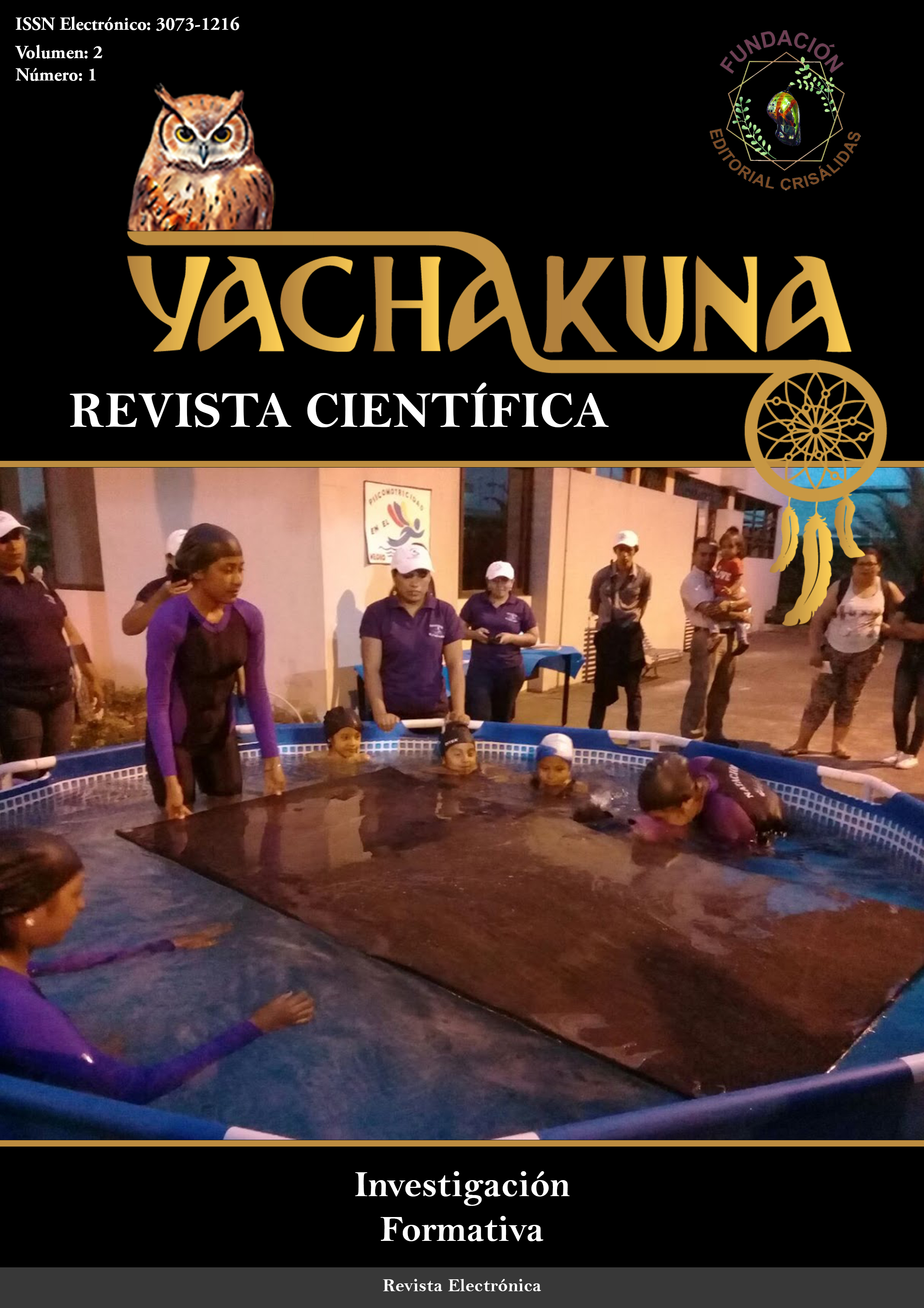 Estudiantes de Educación Inicial de la Universidad de Guayaquil con su proyecto "Actividades acuáticas para discapacitados intelecto-motores. Josselyne Peralta, Adriana Pilay, María José Valenzuela